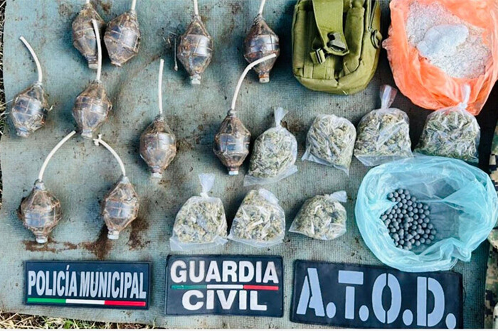 Guardia Civil y policías municipales desmantelan 5 narcocampamentos en Jacona; desactivan 10 explosivos