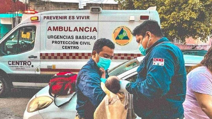 Hallan bebé de tres meses abandonado en Villahermosa