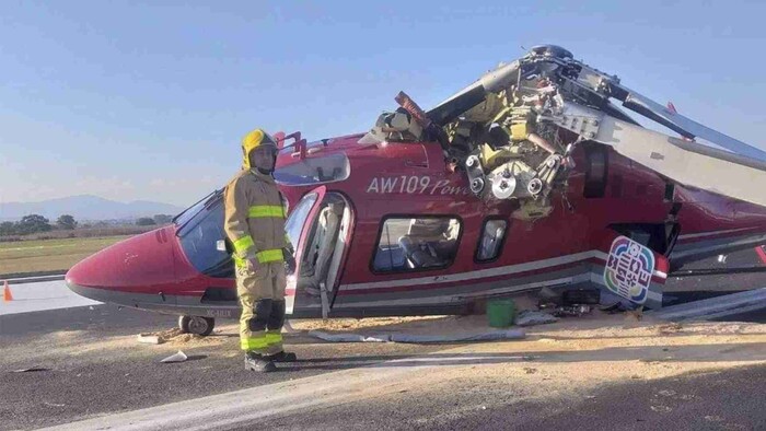 Helicóptero ambulancia de Oaxaca se desploma