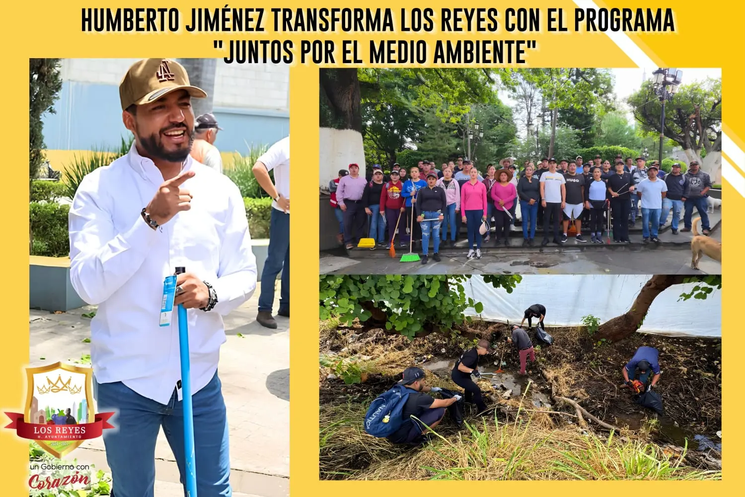 HUMBERTO JIMÉNEZ TRANSFORMA LOS REYES CON EL PROGRAMA “JUNTOS POR EL MEDIO AMBIENTE”