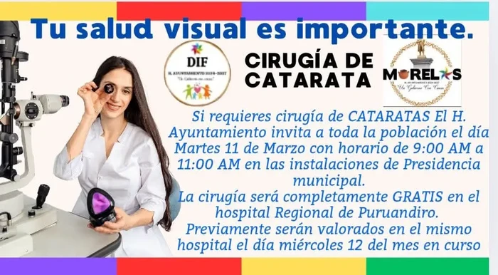 Impulsa Ayuntamiento de Morelos la salud visual con programa gratuito de cirugías de cataratas