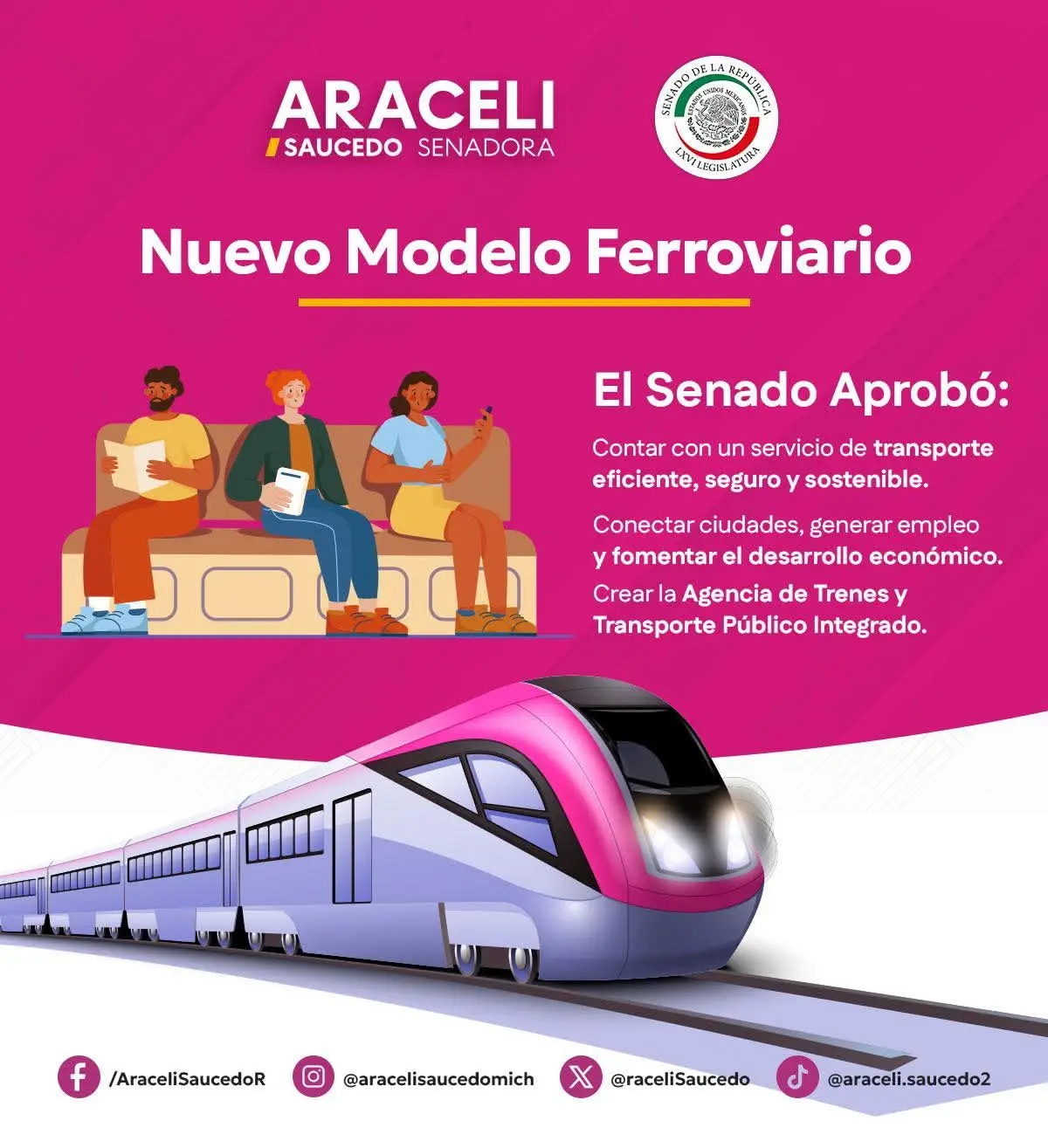 Impulsamos un México más conectado, justo y en movimiento: Araceli Saucedo