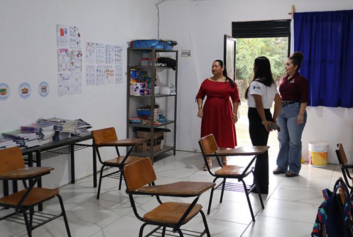 Inauguran aula y mejoras en la infraestructura de la Escuela Primaria Lázaro Cárdenas