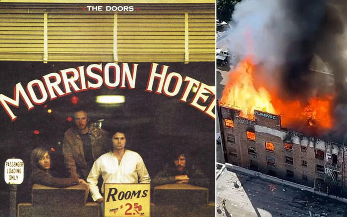 Incendio consume Hotel Morrison, famoso por portada de The Doors