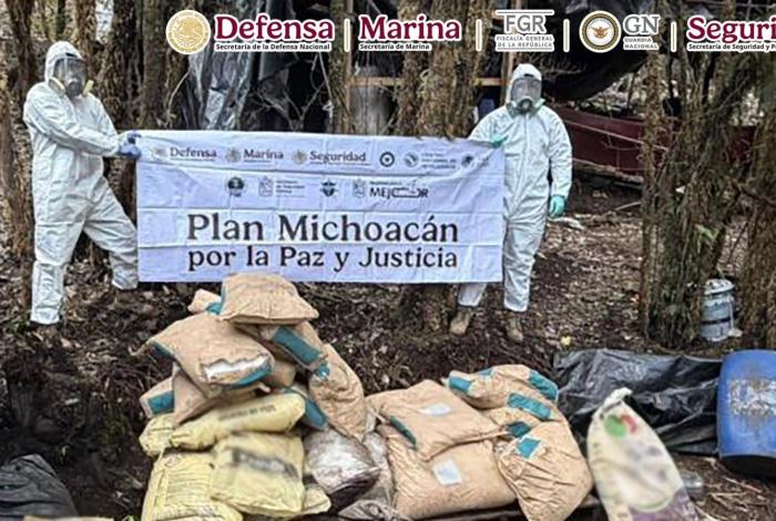 Inhabilitan labo ratorio clandestino en Zitácuaro