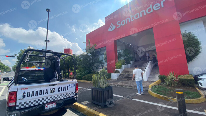 Investigan presunto robo en banco de la Chapultepec Sur, en Morelia