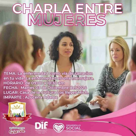 Invitan a mujeres de Los Reyes a charla transformadora