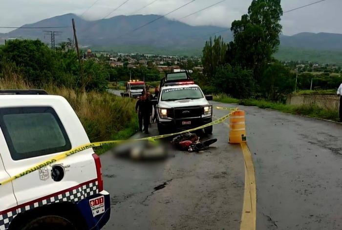 Joven muere al accidentarse a bordo de su motocicleta, en Tlazazalca