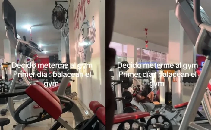 Joven va al gimnasio por primera vez y ocurre balacera