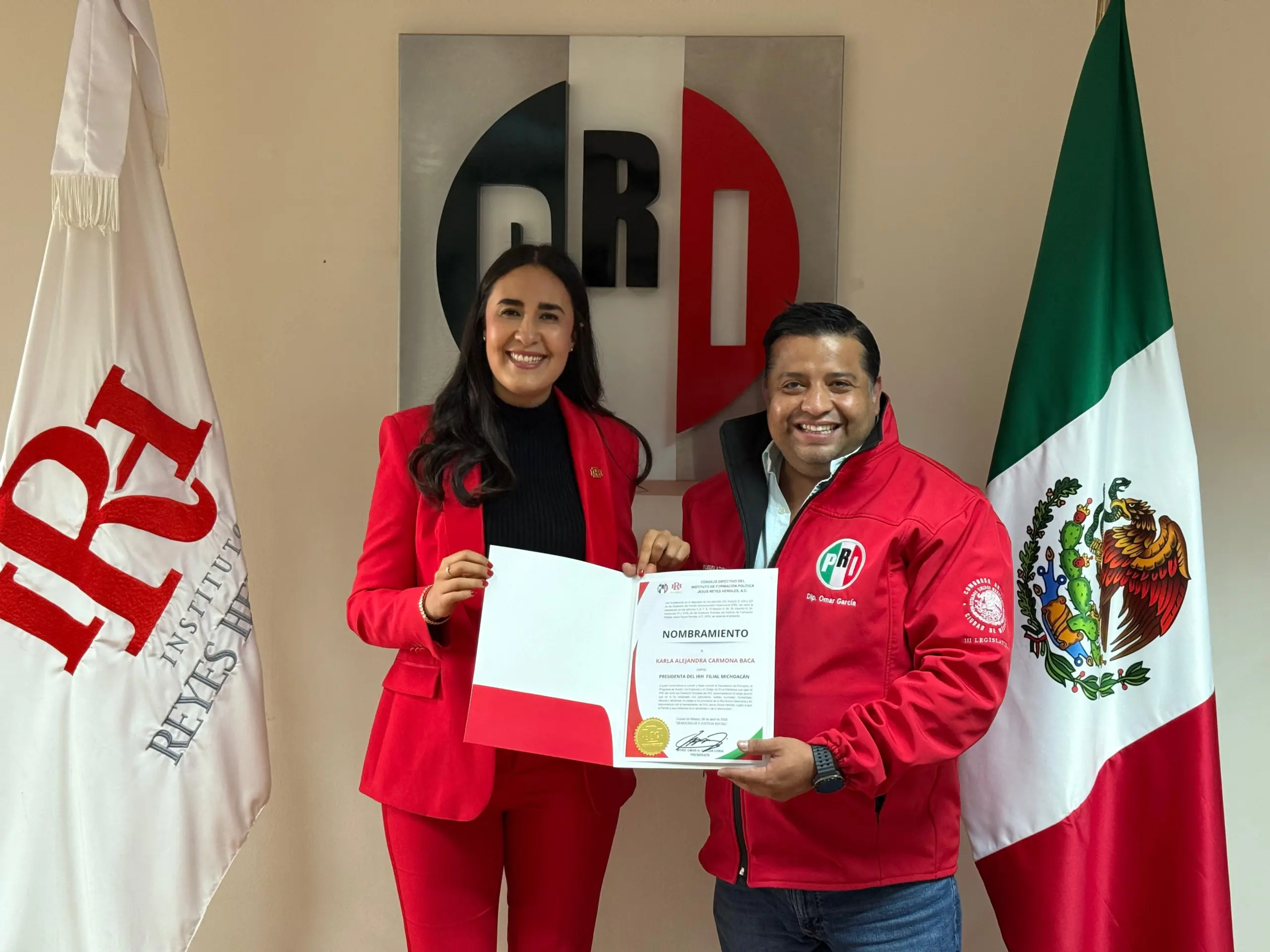 Karla Carmona, nueva dirigente del IRH Michoacán