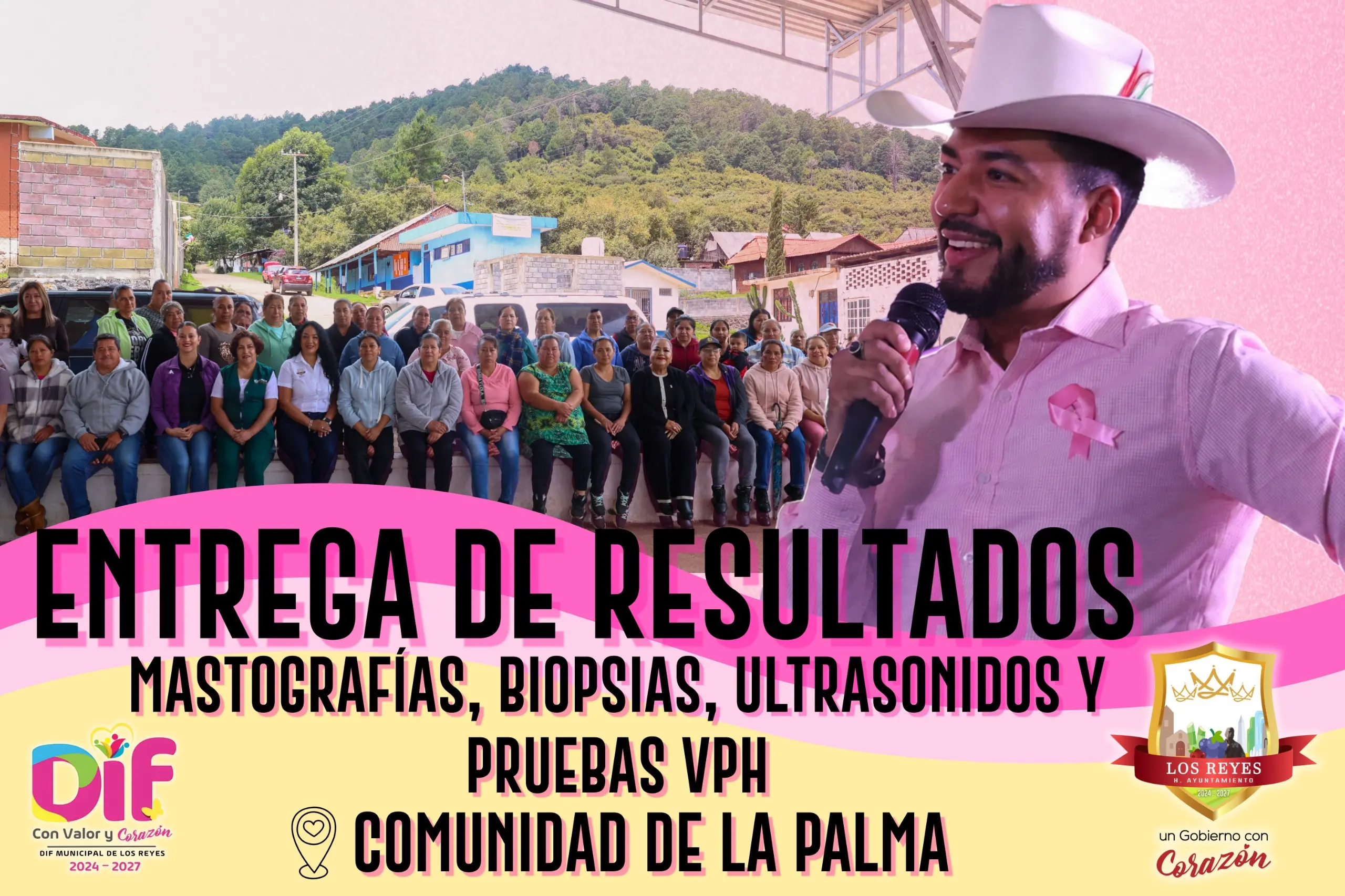 LA SALUD ES PRIORIDAD; HUMBERTO JIMÉNEZ ENCABEZA ENTREGA DE RESULTADOS DE ESTUDIOS MÉDICOS EN LA COMUNIDAD DE LA PALMA
