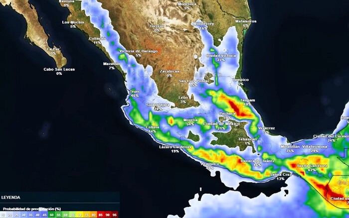 Las lluvias aumentarán en México a finales de esta semana