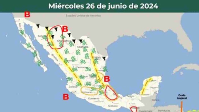 Lluvias muy fuertes en Michoacán para este miércoles