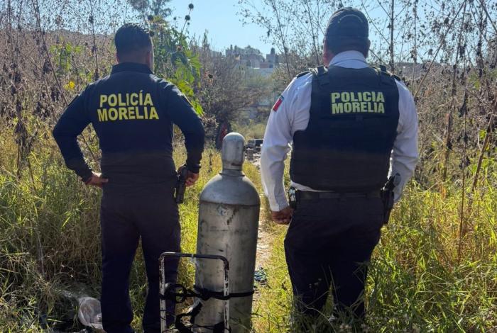 ¡Lo encontraron! Asegura Policía Morelia cilindro con gas cloro robado
