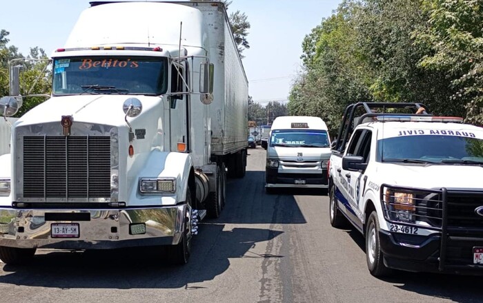 #Local | SSP recupera tráiler retenido por manifestantes en Morelia