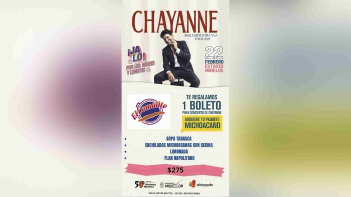 Última semana para conseguir en hoteles y restaurantes boletos para Chayanne