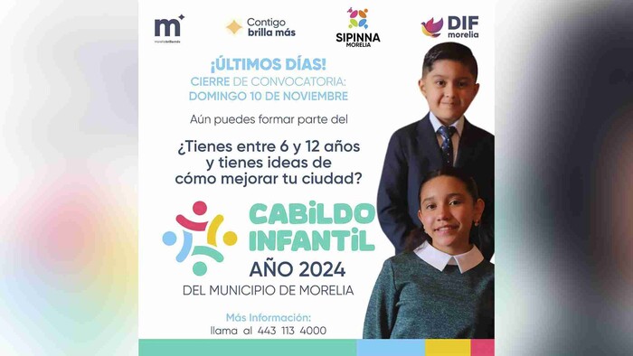 Últimos días para que niñas y niños participen en Cabildo Infantil 2024 de DIF Morelia