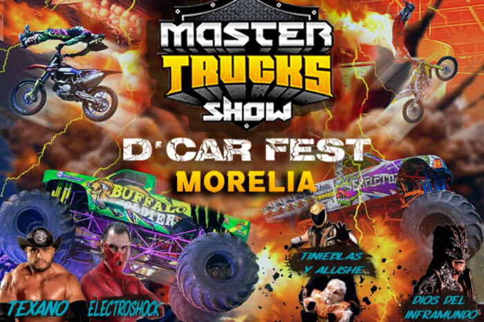 Lucha libre, show de motocicletas y mucha adrenalina este domingo en el Monster Trucks Show