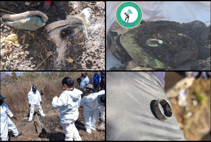 Madres buscadoras y FGE realizan búsqueda en el Cerro de la Cruz de Jacona; encuentran osamentas y prendas de vestir