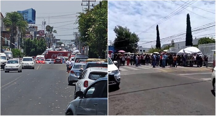 Maestros de la CNTE bloquean la Avenida Siervo de la Nación de Morelia