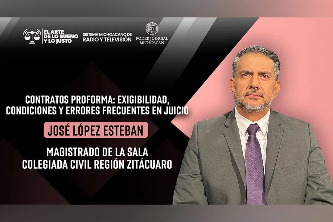 Magistrado José López Esteban explica los contratos proforma en El Arte de lo Bueno y lo Justo