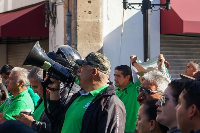 Manifestación del STASPE contra gobierno digital