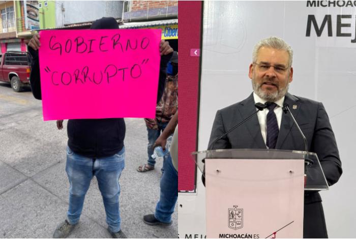 Manifestaciones en Tierra Caliente son de grupos delincuenciales, afirma Ramírez Bedolla