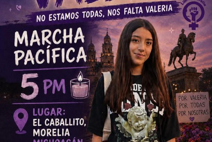 Marcharán este sábado, en Morelia, por justicia para Valeria