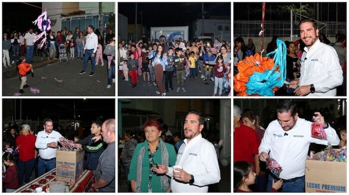 Más de 200 familias participan en segunda posada navideña de Hugo Servín