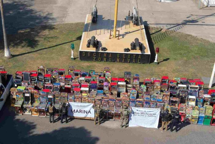 Más de 3 mil 200 máquinas tragamonedas aseguradas en el combate a la extorsión durante 2025