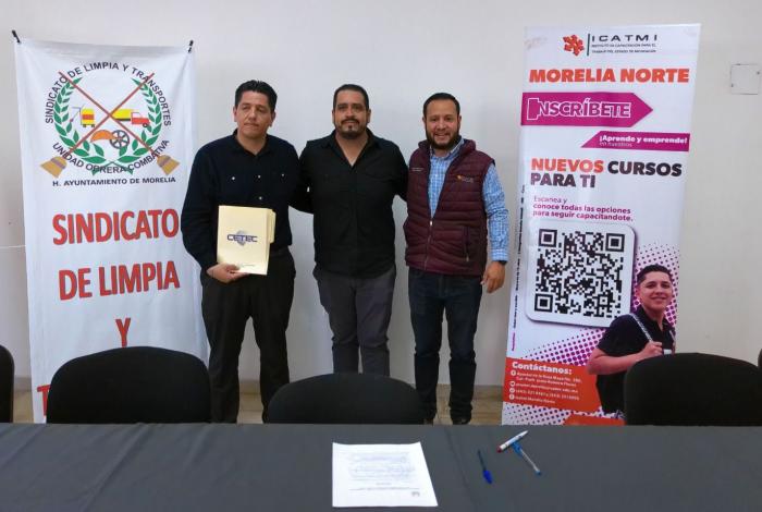 Más de 600 trabajadores municipales se beneficiarán con convenio de capacitación SLyT, Cetec e Icatmi