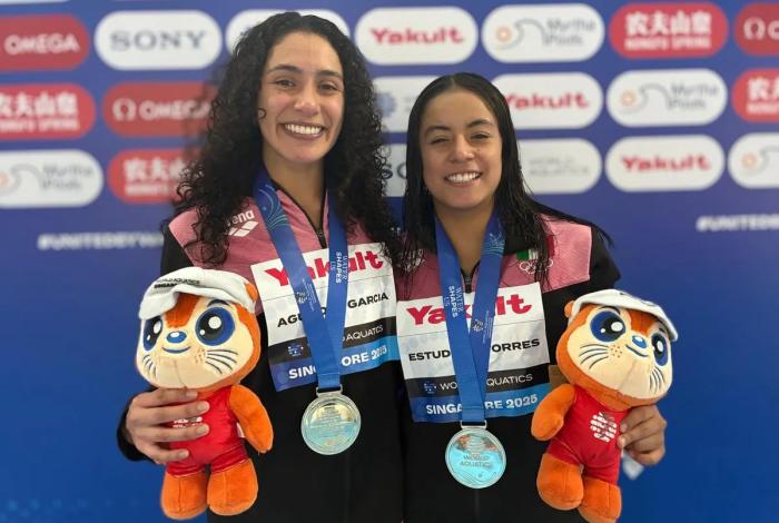 México gana dos medallas de plata en Mundial de Deportes Acuáticos de Singapur 2025