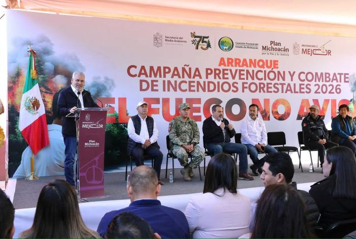 Michoacán redujo 60% áreas dañadas por incendios forestales: Bedolla