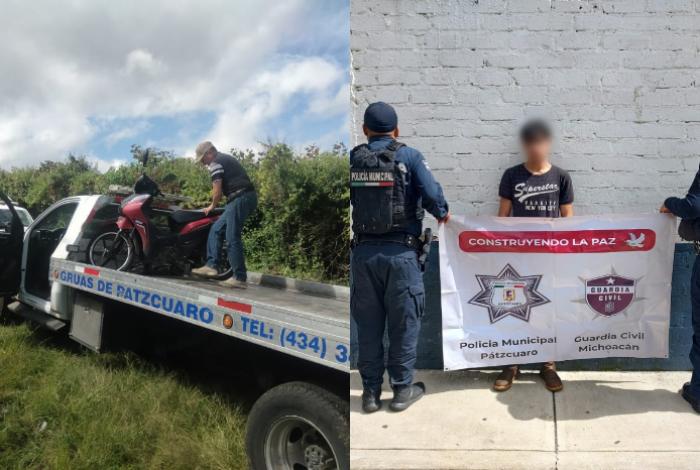 Motociclista de 17 años priva de la libertad a hombre de 27 en Pátzcuaro; C5 sigue el trayecto en tiempo real