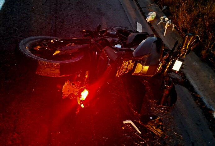 Motociclista lesionado en accidente