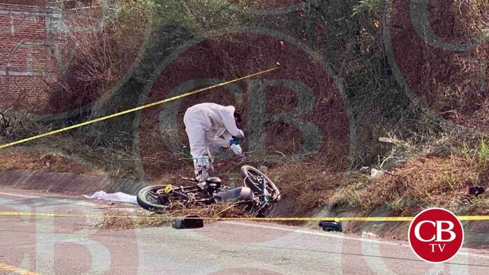 Motociclista muerto en salida a Mil Cumbres, al oriente de Morelia