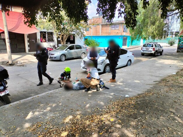 Motociclista queda herido al sufrir accidente en la Av. Madero Poniente de Morelia