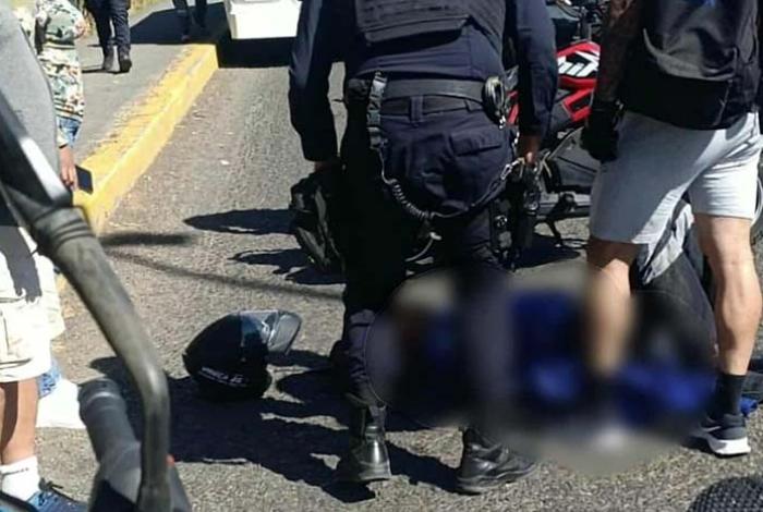 Motociclista queda herido en accidente registrado en el Libramiento Norte de Morelia