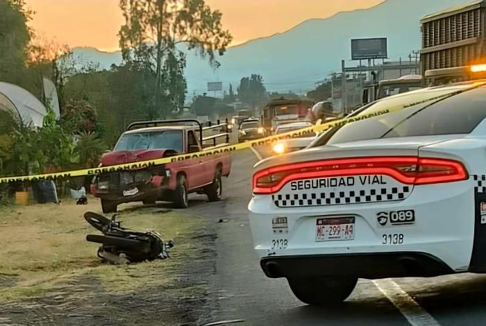 Motociclista se accidenta y no sobrevive, en Peribán