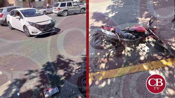 Motociclista se estampa con un auto en la Ventura Puente