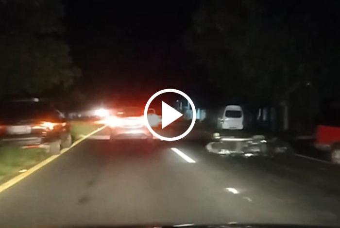 Mu3re motociclista durante accidente en la Morelia-Pátzcuaro