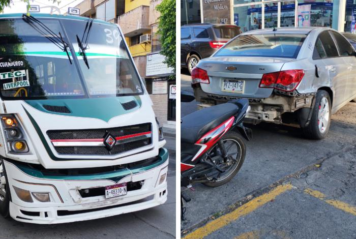 Mujer es atropellada por auto que fue embestido por un camión, en Zamora
