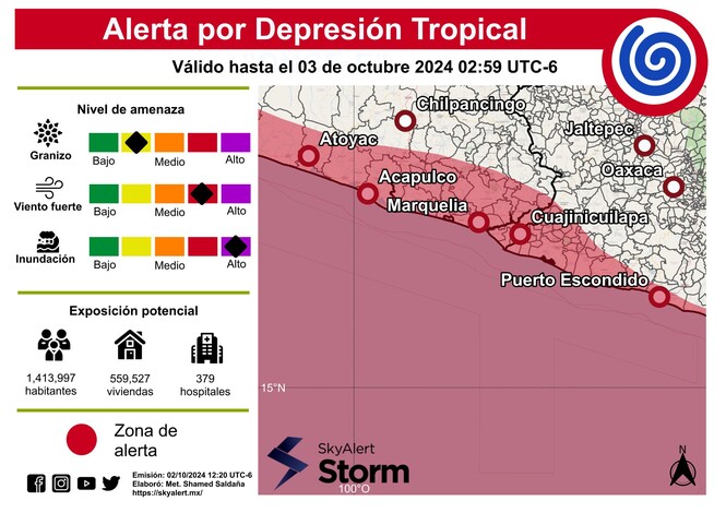 #Nacional | Claudia Sheinbaum advierte por depresión tropical Once-E a Oaxaca y Guerrero