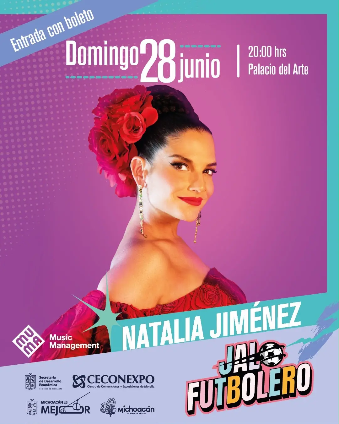 Natalia Jiménez cerrará con broche de oro los conciertos del Jalo Futbolero en el Palacio del Arte