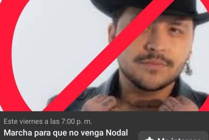 ‘No queremos a Nodal para el grito’: convocan en FB a marcha en rechazo al concierto