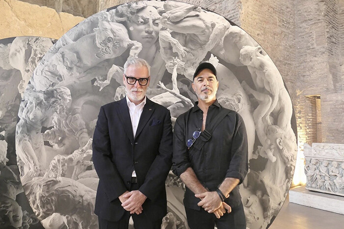 Obras del michoacano Javier Marín conviven con las estatuas de la Antigua Roma