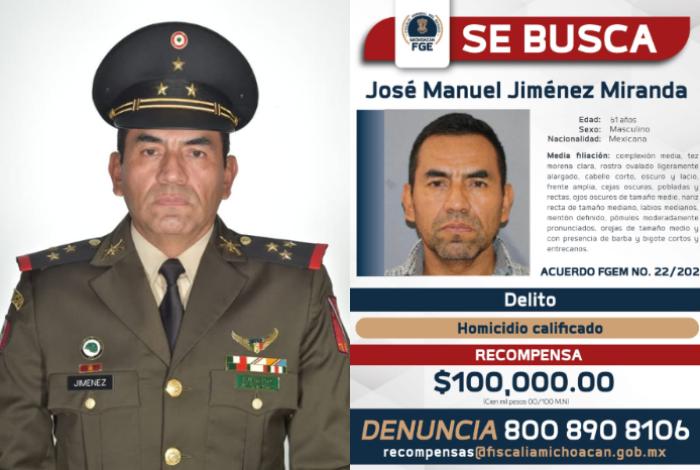 Ofrece la FGE 100 mil pesos de recompensa por ex jefe de escoltas de Carlos Manzo
