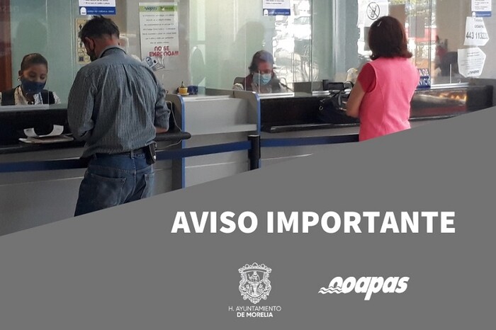 OOAPAS abrirá 3 módulos de pago este 10 de mayo