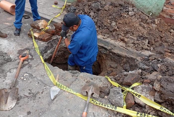 Ooapas realiza trabajos de reparación en Nicolás Bravo