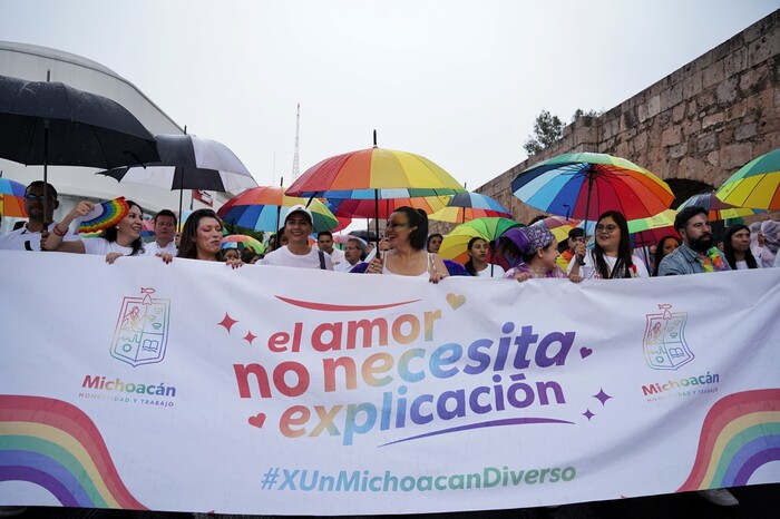 Orgullo, música, lluvia y lucha en Morelia: Marcha Pride 2024